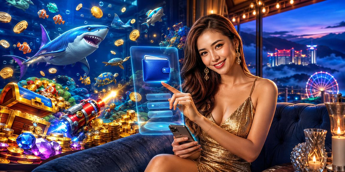 Permainan menembak ikan bergaya Malaysia di Genting Highlands dengan animasi bawah laut dalam talian