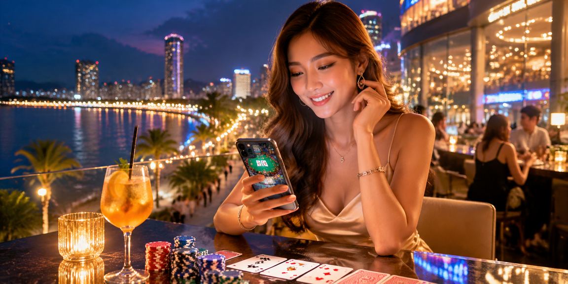 Suasana permainan kasino bertema Pulau Pinang dengan pilihan slot dan baccarat di mbijackpot